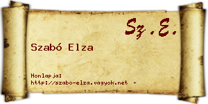 Szabó Elza névjegykártya