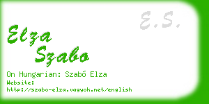 elza szabo business card